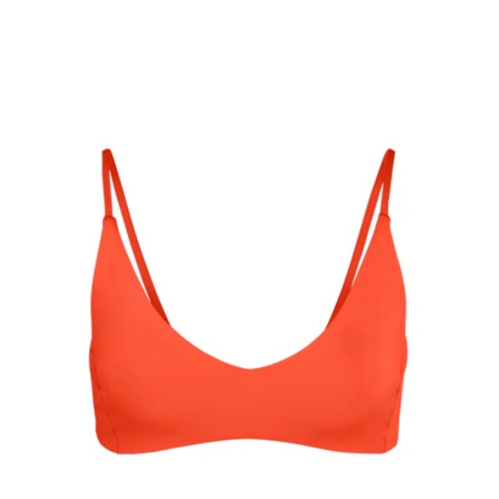 Left on Friday Sunday Bikini Top in Neon Orange